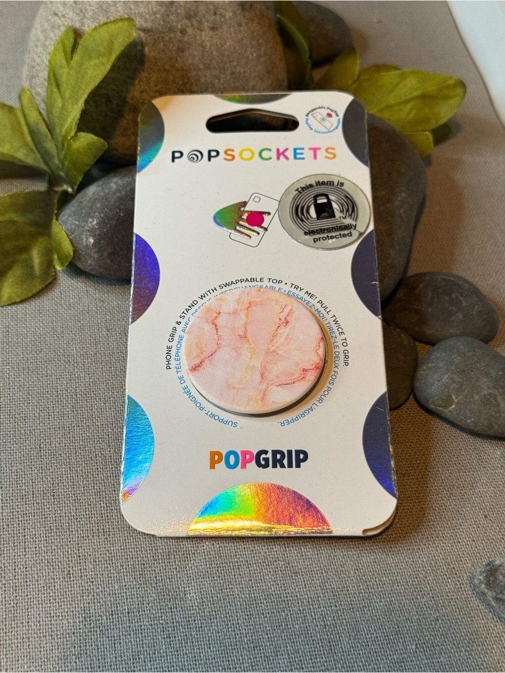 PopSocket PopGrip Phone Grip - Pink Marble Pattern